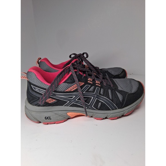 Asics GEL Venture 7 Wide Gray Pink Trail Running Shoes Women US 7.5 - Picture 1 of 12